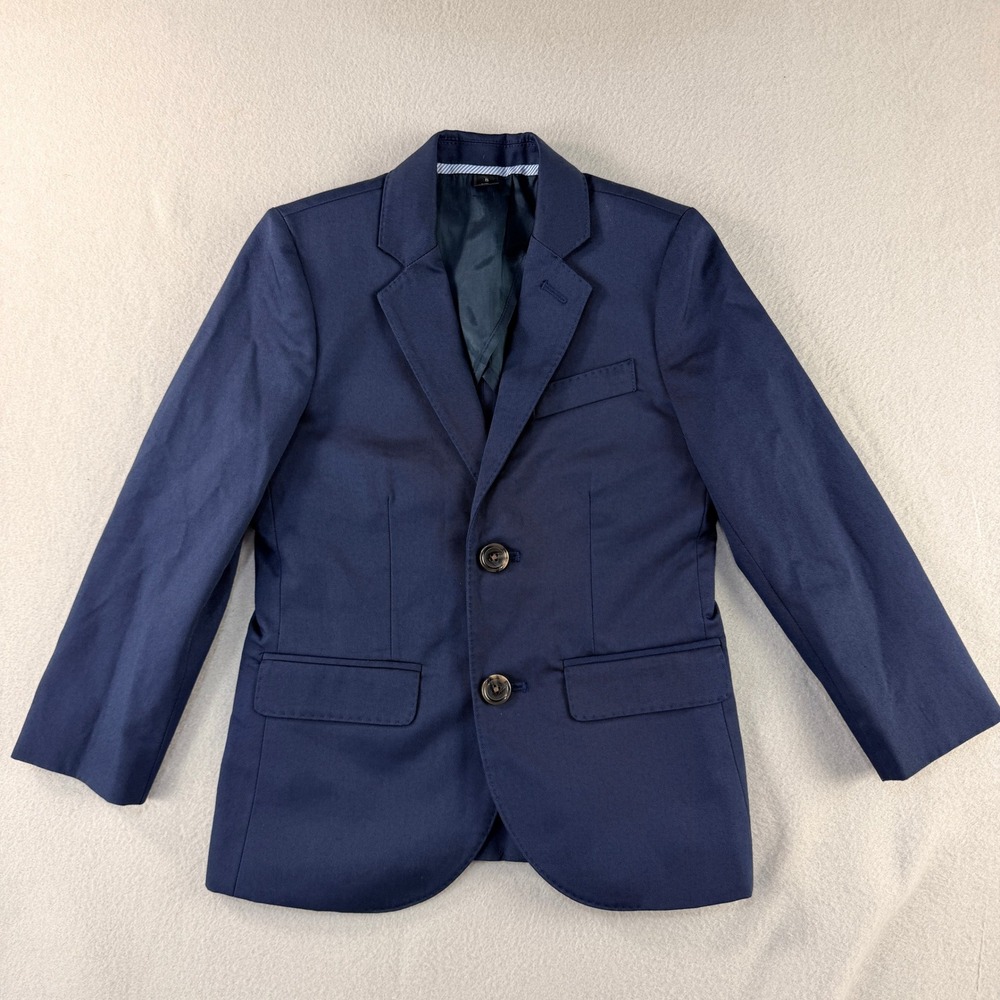 J.Crew Crewcuts Ludlow Blazer Boys 5 Navy Italian Duca Visconti Fabric AW200